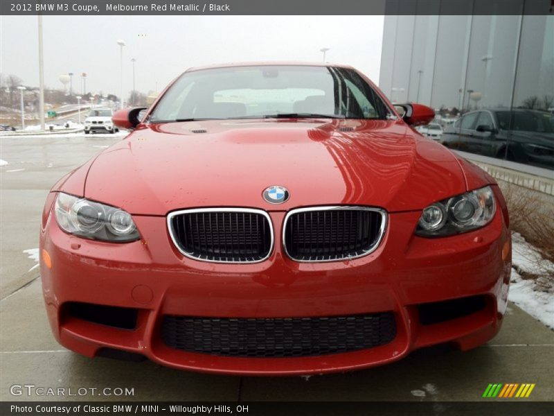 Melbourne Red Metallic / Black 2012 BMW M3 Coupe