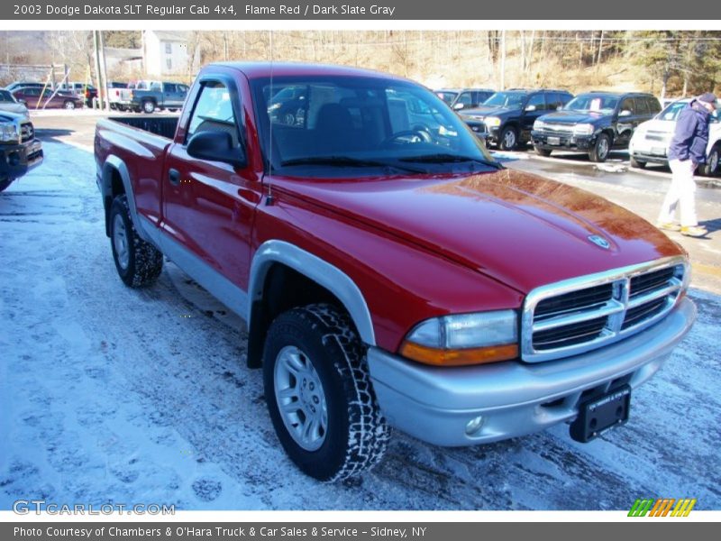 Flame Red / Dark Slate Gray 2003 Dodge Dakota SLT Regular Cab 4x4