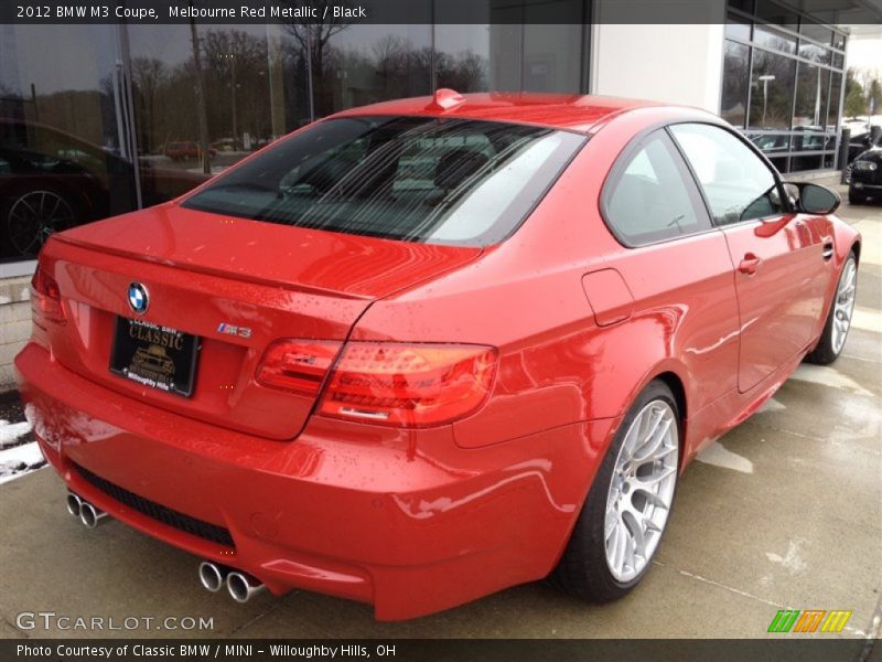 Melbourne Red Metallic / Black 2012 BMW M3 Coupe