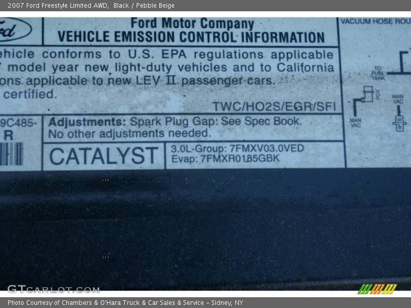 Black / Pebble Beige 2007 Ford Freestyle Limited AWD