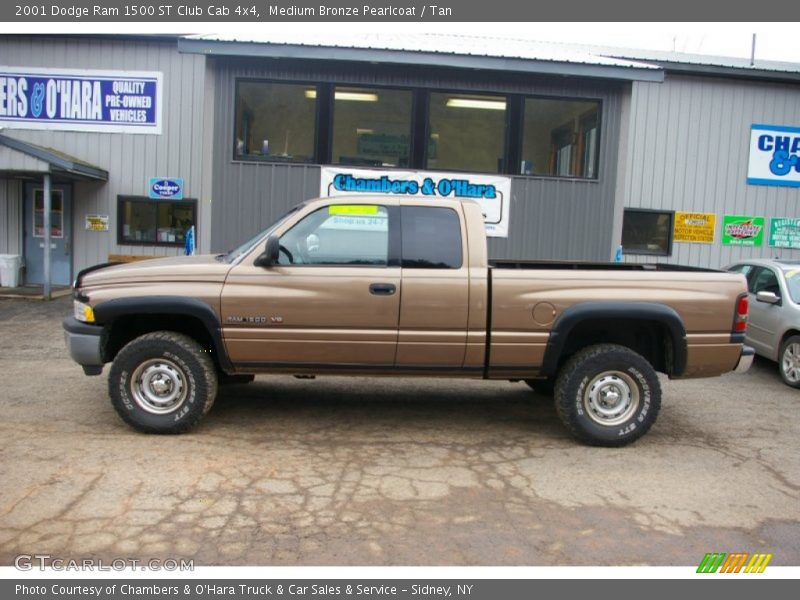 Medium Bronze Pearlcoat / Tan 2001 Dodge Ram 1500 ST Club Cab 4x4