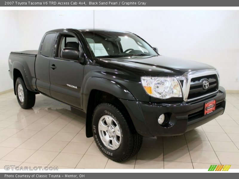 Black Sand Pearl / Graphite Gray 2007 Toyota Tacoma V6 TRD Access Cab 4x4