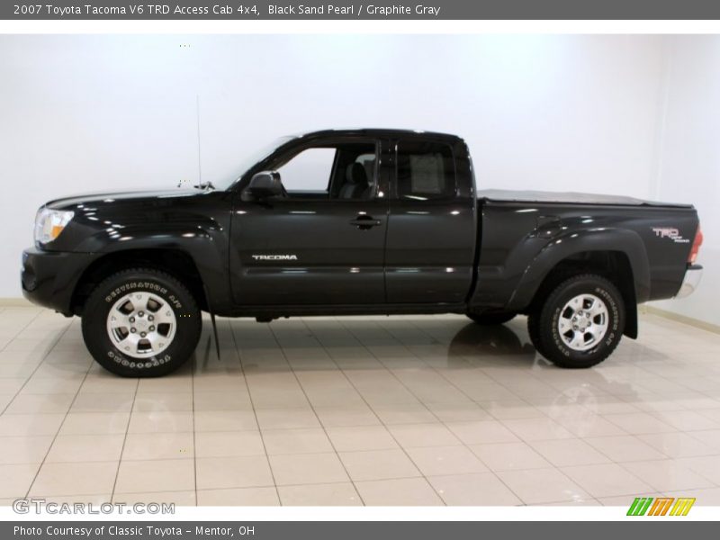 Black Sand Pearl / Graphite Gray 2007 Toyota Tacoma V6 TRD Access Cab 4x4