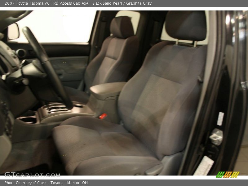 Black Sand Pearl / Graphite Gray 2007 Toyota Tacoma V6 TRD Access Cab 4x4