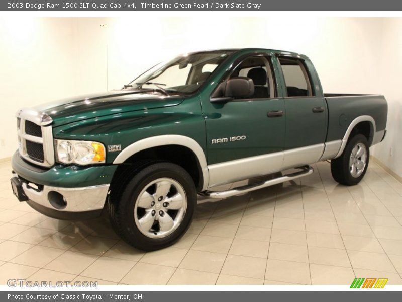 Timberline Green Pearl / Dark Slate Gray 2003 Dodge Ram 1500 SLT Quad Cab 4x4