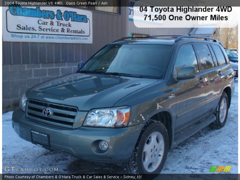 Oasis Green Pearl / Ash 2004 Toyota Highlander V6 4WD