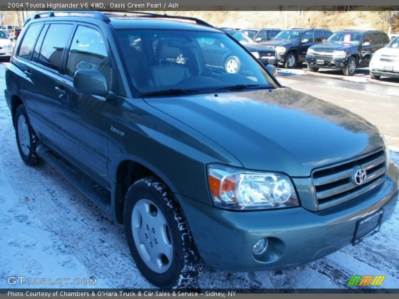 Oasis Green Pearl / Ash 2004 Toyota Highlander V6 4WD