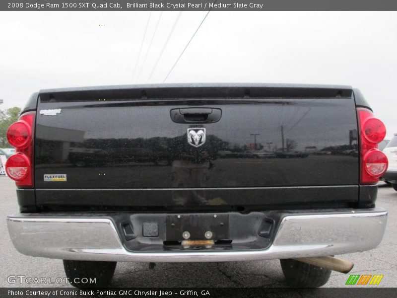 Brilliant Black Crystal Pearl / Medium Slate Gray 2008 Dodge Ram 1500 SXT Quad Cab