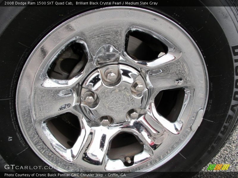 Brilliant Black Crystal Pearl / Medium Slate Gray 2008 Dodge Ram 1500 SXT Quad Cab