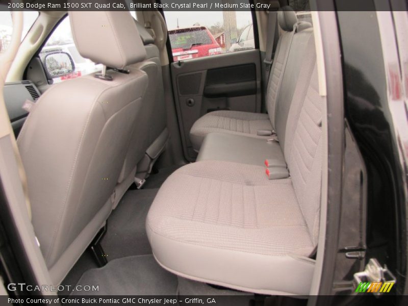 Brilliant Black Crystal Pearl / Medium Slate Gray 2008 Dodge Ram 1500 SXT Quad Cab