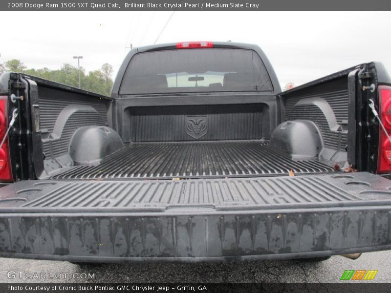Brilliant Black Crystal Pearl / Medium Slate Gray 2008 Dodge Ram 1500 SXT Quad Cab