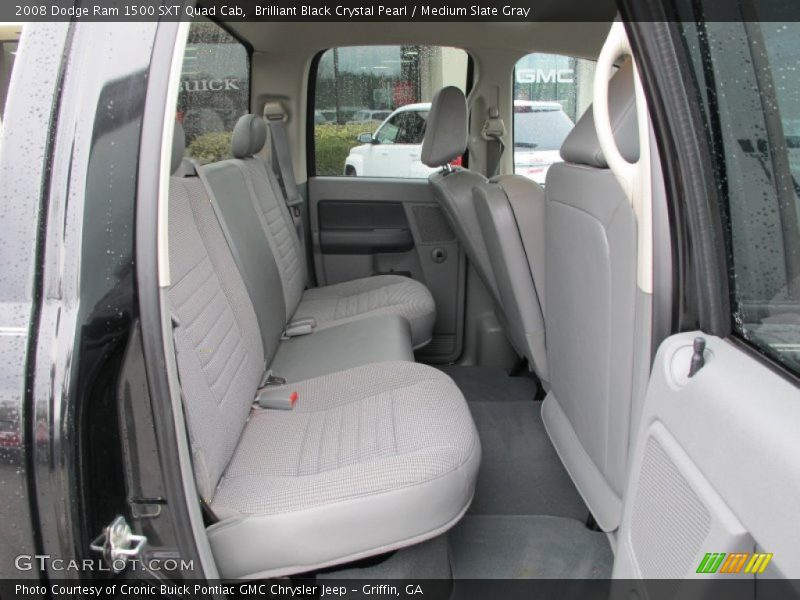Brilliant Black Crystal Pearl / Medium Slate Gray 2008 Dodge Ram 1500 SXT Quad Cab