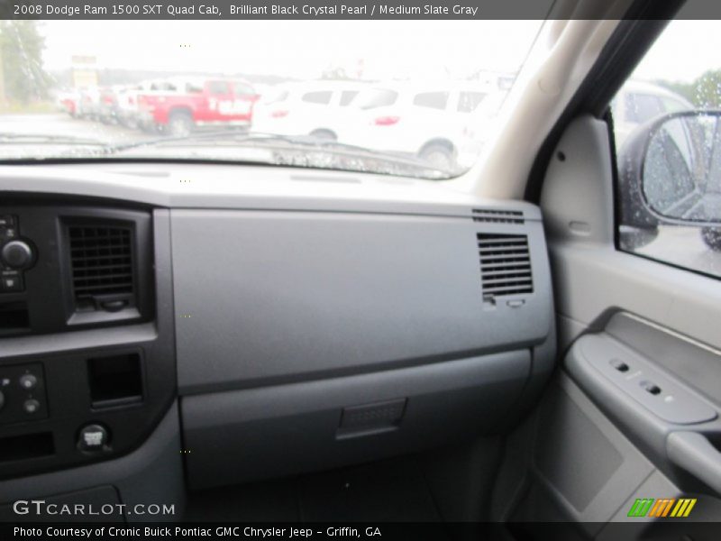 Brilliant Black Crystal Pearl / Medium Slate Gray 2008 Dodge Ram 1500 SXT Quad Cab