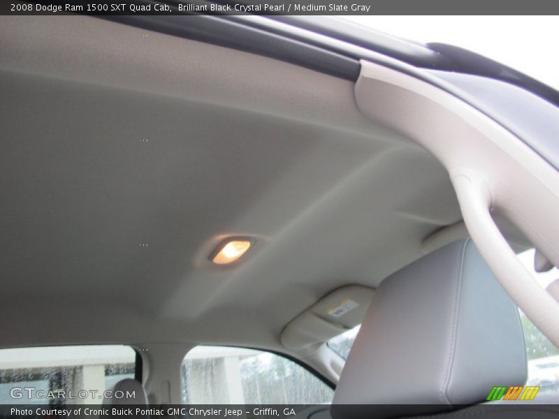 Brilliant Black Crystal Pearl / Medium Slate Gray 2008 Dodge Ram 1500 SXT Quad Cab