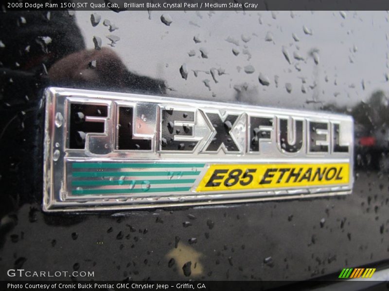 Brilliant Black Crystal Pearl / Medium Slate Gray 2008 Dodge Ram 1500 SXT Quad Cab