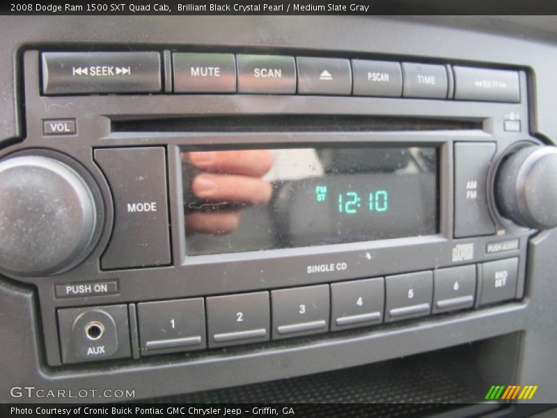 Brilliant Black Crystal Pearl / Medium Slate Gray 2008 Dodge Ram 1500 SXT Quad Cab