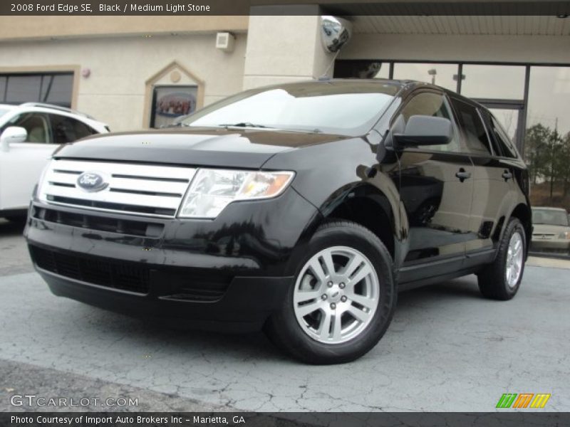 Black / Medium Light Stone 2008 Ford Edge SE