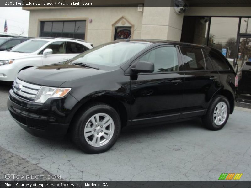 Black / Medium Light Stone 2008 Ford Edge SE