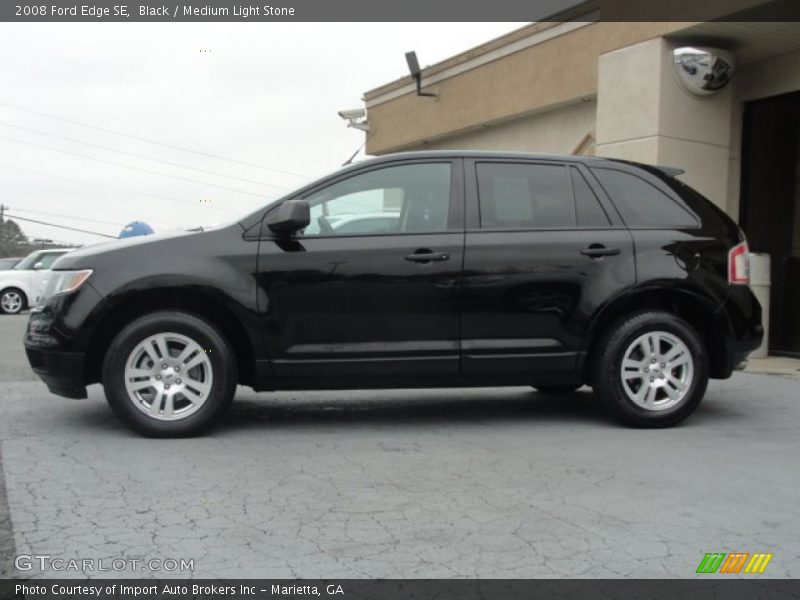 Black / Medium Light Stone 2008 Ford Edge SE