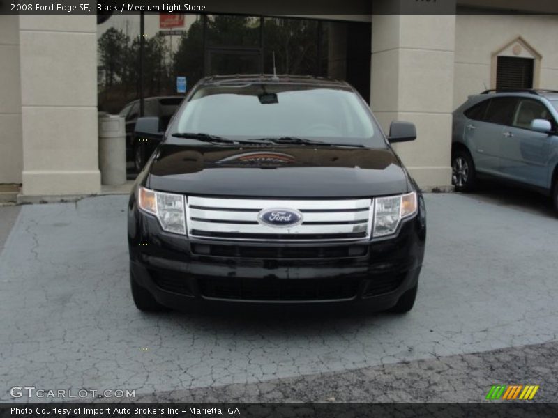 Black / Medium Light Stone 2008 Ford Edge SE