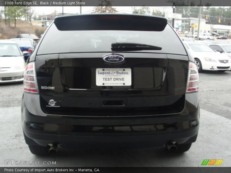 Black / Medium Light Stone 2008 Ford Edge SE