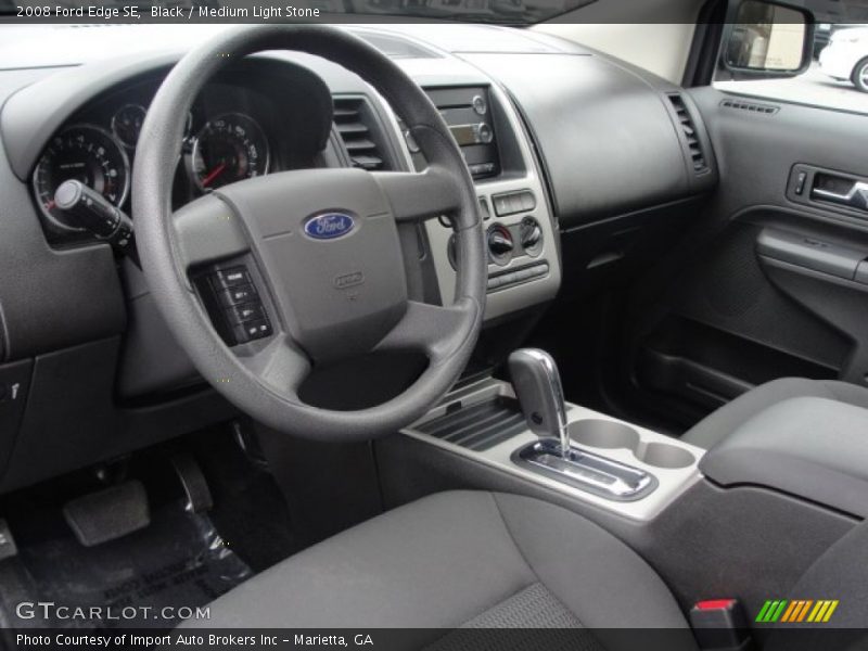 Black / Medium Light Stone 2008 Ford Edge SE