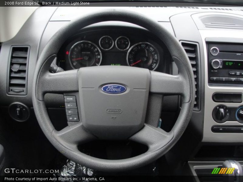 Black / Medium Light Stone 2008 Ford Edge SE