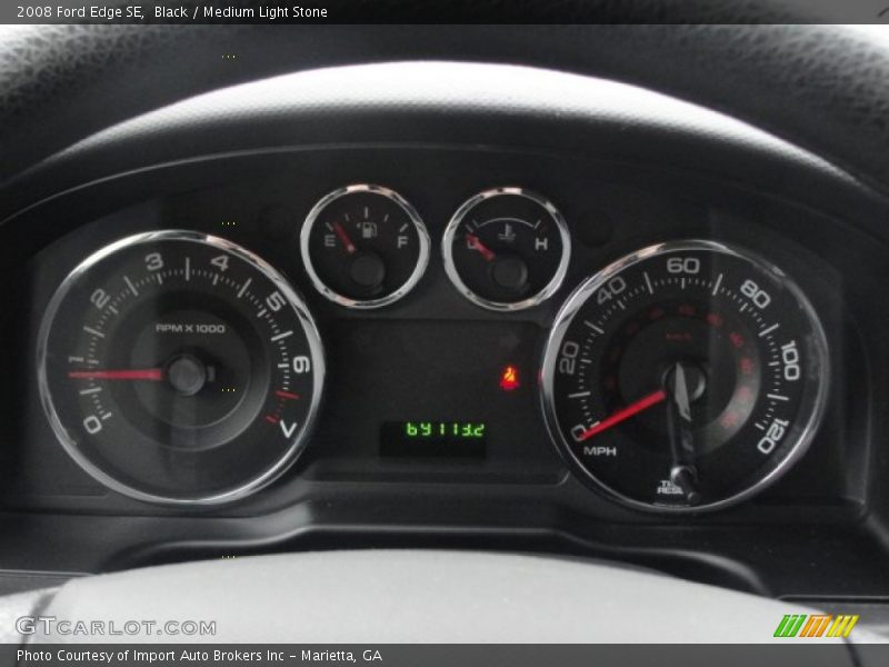Black / Medium Light Stone 2008 Ford Edge SE