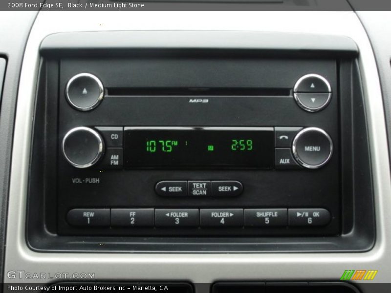 Black / Medium Light Stone 2008 Ford Edge SE
