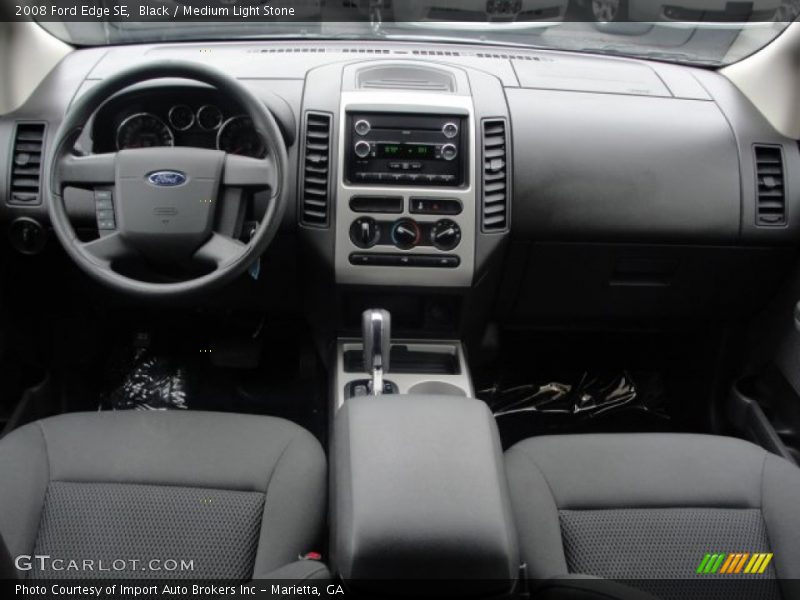 Black / Medium Light Stone 2008 Ford Edge SE