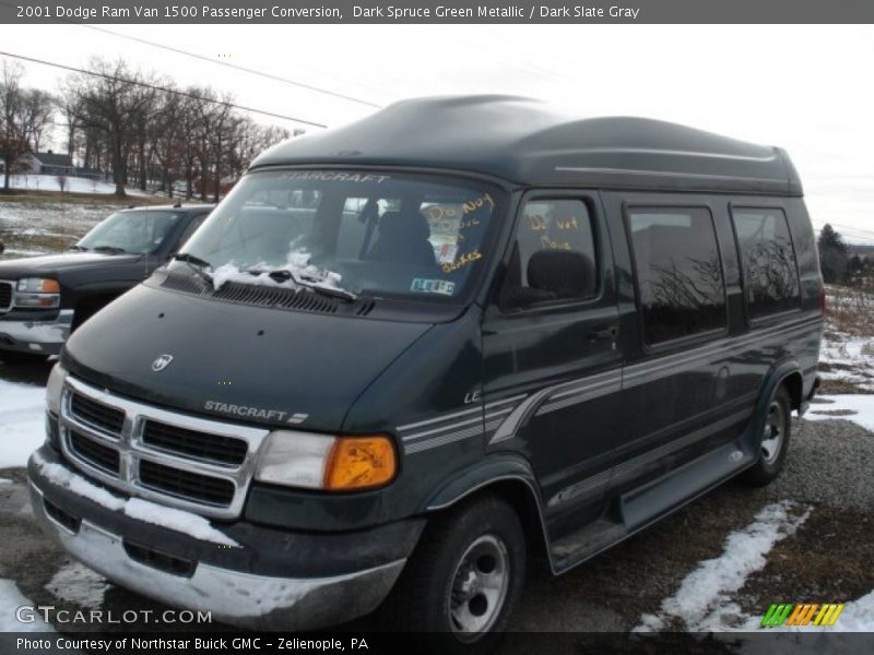 Dark Spruce Green Metallic / Dark Slate Gray 2001 Dodge Ram Van 1500 Passenger Conversion