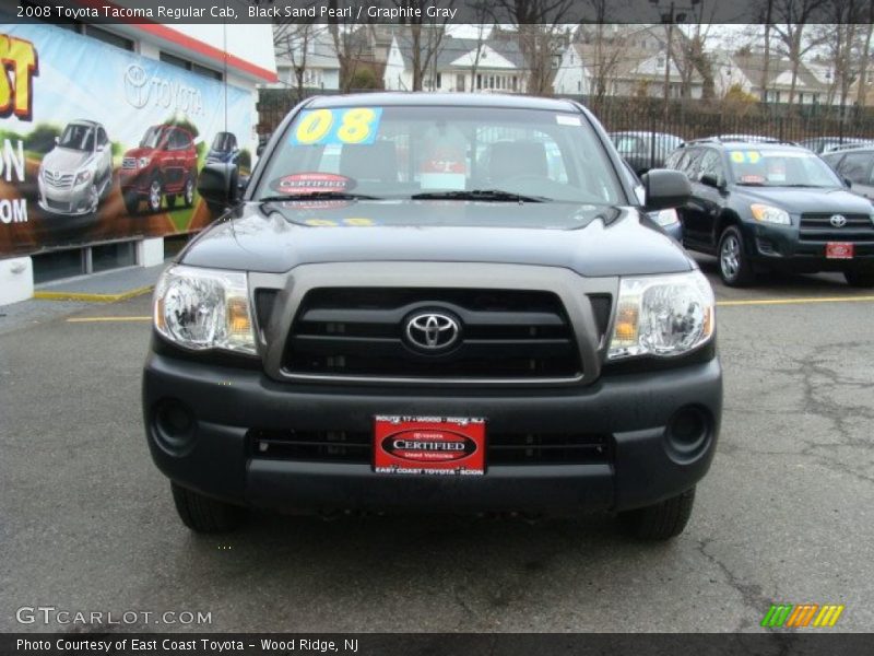 Black Sand Pearl / Graphite Gray 2008 Toyota Tacoma Regular Cab