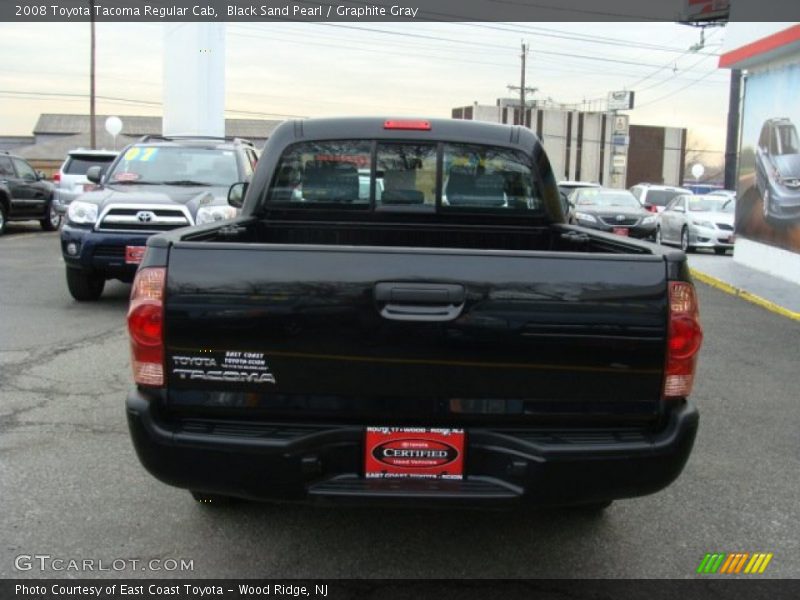 Black Sand Pearl / Graphite Gray 2008 Toyota Tacoma Regular Cab