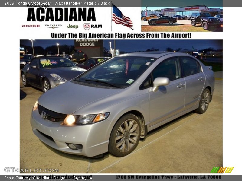 Alabaster Silver Metallic / Black 2009 Honda Civic Si Sedan