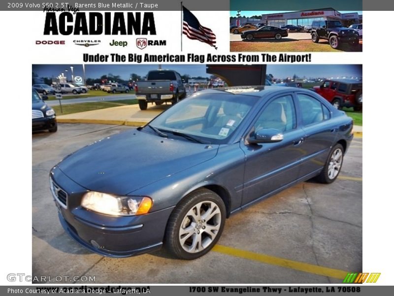 Barents Blue Metallic / Taupe 2009 Volvo S60 2.5T