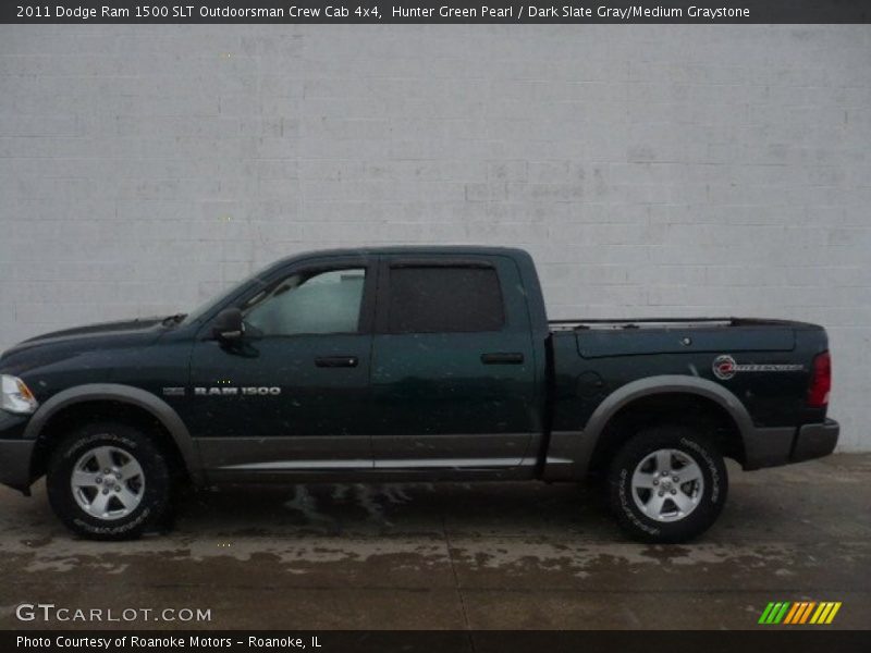 Hunter Green Pearl / Dark Slate Gray/Medium Graystone 2011 Dodge Ram 1500 SLT Outdoorsman Crew Cab 4x4