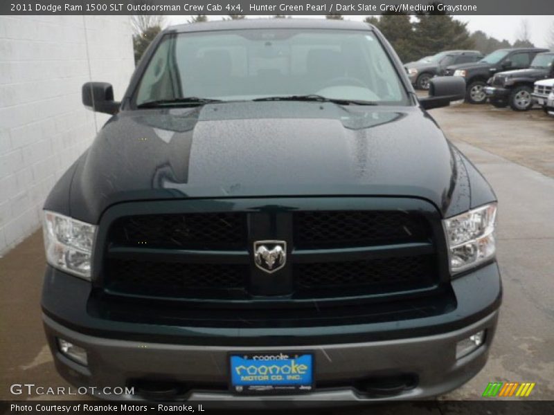 Hunter Green Pearl / Dark Slate Gray/Medium Graystone 2011 Dodge Ram 1500 SLT Outdoorsman Crew Cab 4x4