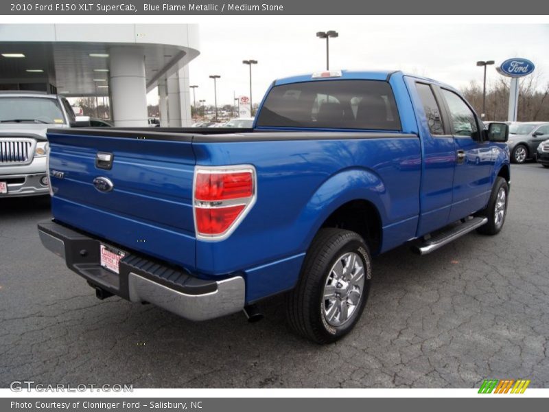 Blue Flame Metallic / Medium Stone 2010 Ford F150 XLT SuperCab
