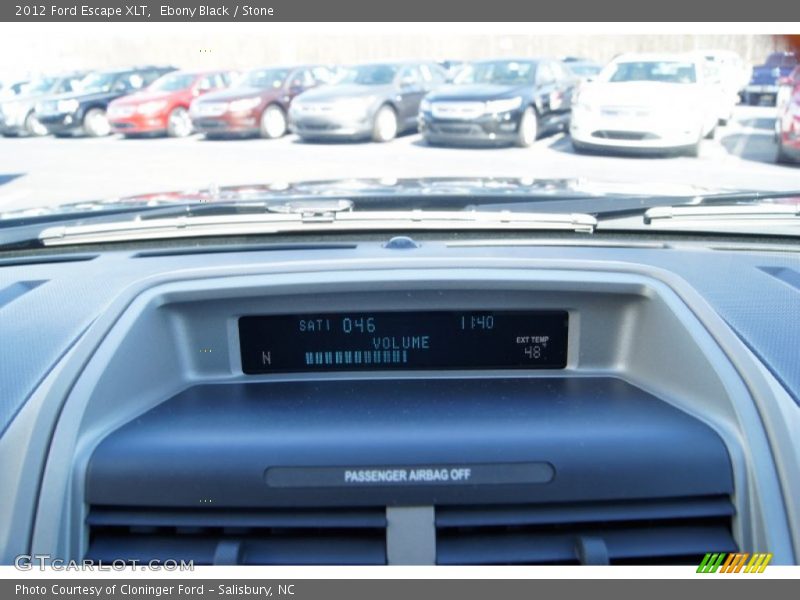 Ebony Black / Stone 2012 Ford Escape XLT