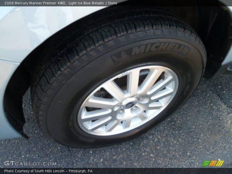 Light Ice Blue Metallic / Stone 2009 Mercury Mariner Premier 4WD