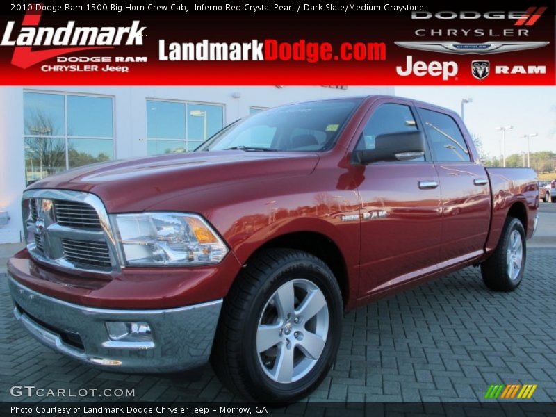 Inferno Red Crystal Pearl / Dark Slate/Medium Graystone 2010 Dodge Ram 1500 Big Horn Crew Cab