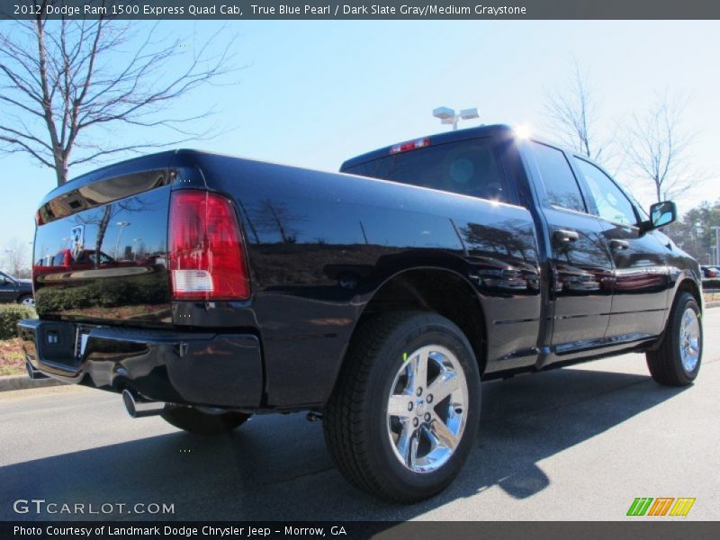 True Blue Pearl / Dark Slate Gray/Medium Graystone 2012 Dodge Ram 1500 Express Quad Cab