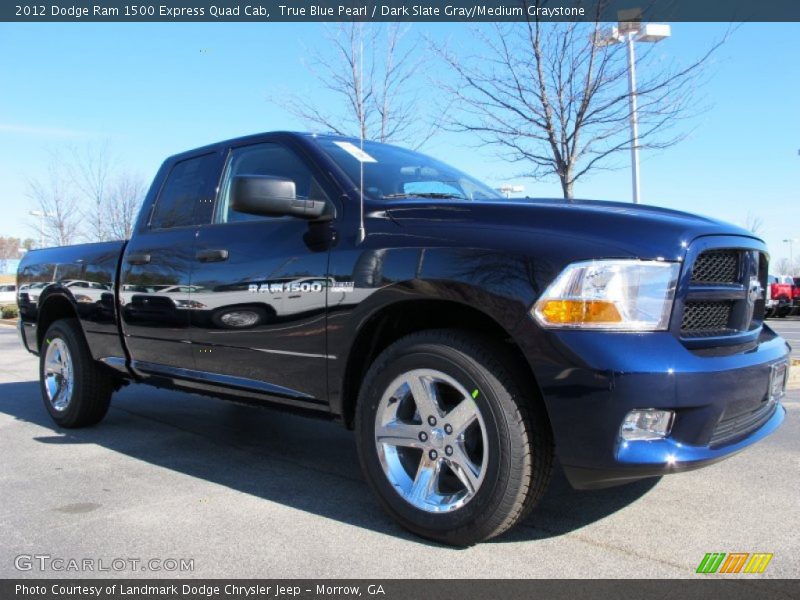 True Blue Pearl / Dark Slate Gray/Medium Graystone 2012 Dodge Ram 1500 Express Quad Cab