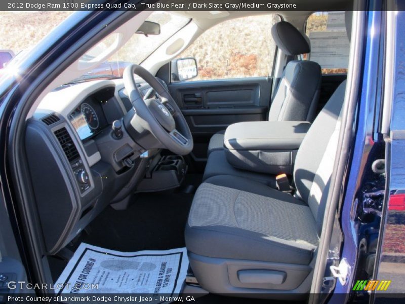 True Blue Pearl / Dark Slate Gray/Medium Graystone 2012 Dodge Ram 1500 Express Quad Cab