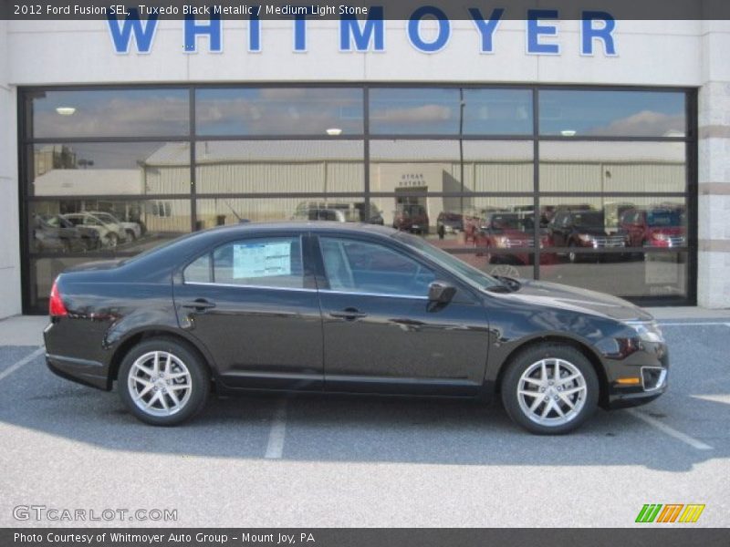 Tuxedo Black Metallic / Medium Light Stone 2012 Ford Fusion SEL