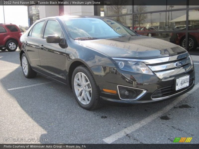 Tuxedo Black Metallic / Medium Light Stone 2012 Ford Fusion SEL