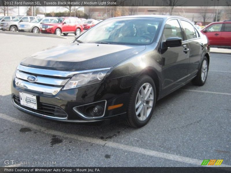 Tuxedo Black Metallic / Medium Light Stone 2012 Ford Fusion SEL