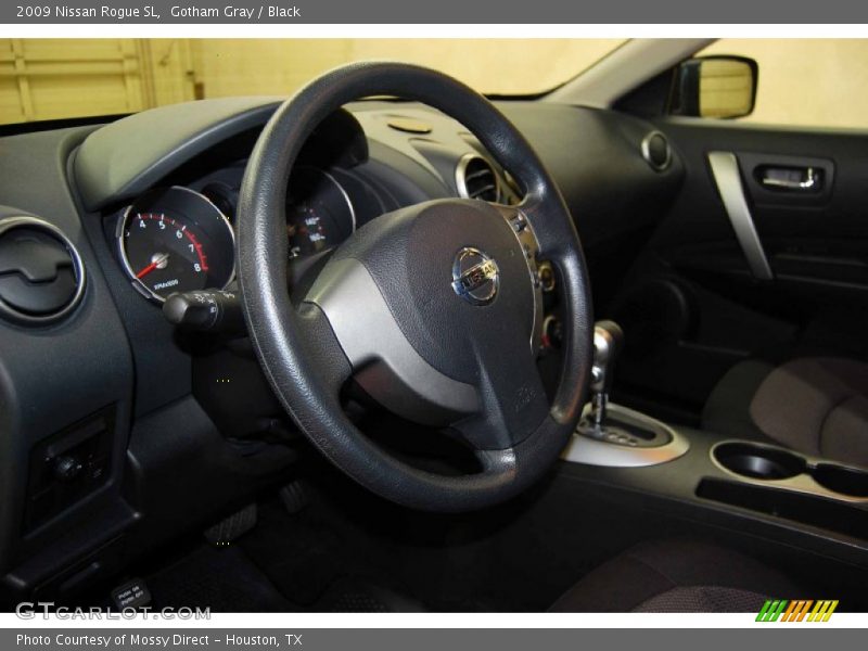 Gotham Gray / Black 2009 Nissan Rogue SL
