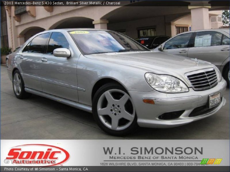 Brilliant Silver Metallic / Charcoal 2003 Mercedes-Benz S 430 Sedan