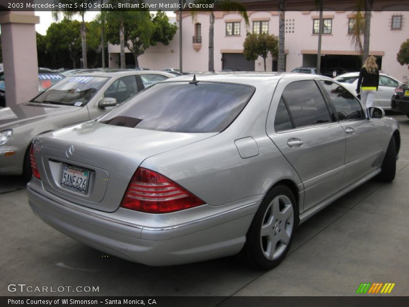 Brilliant Silver Metallic / Charcoal 2003 Mercedes-Benz S 430 Sedan